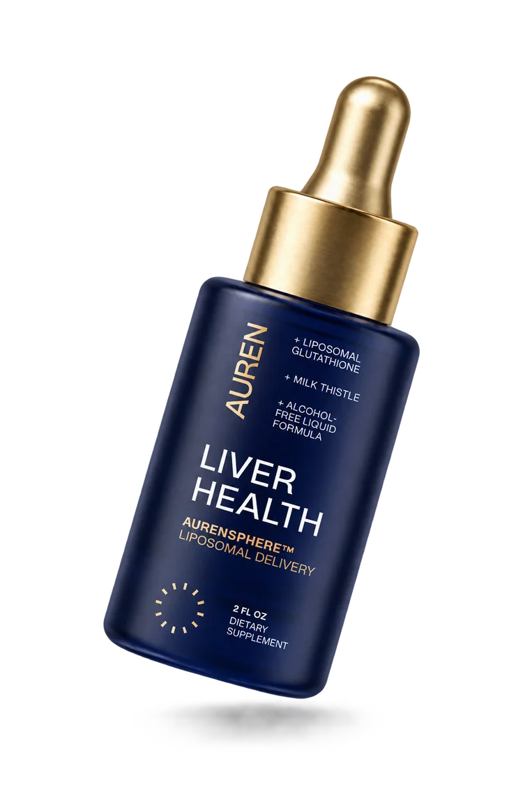AUREN Liver Health liposomal liquid supplement bottle